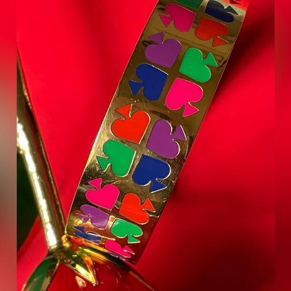 KATE SPADE BRACELET,Play Your Cards Rigth Bangle,Kate Spade Heart Bangle - Picture 3 of 11